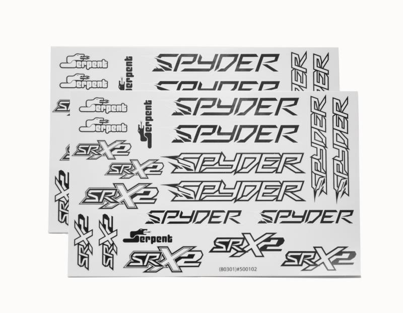 Decal sheet spyder black/white (2)