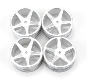 Wheel; 5 spoke 25mm - Satin (Pk4)