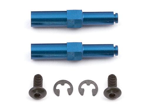 B4 FT Center Drilled Axles, blue aluminum