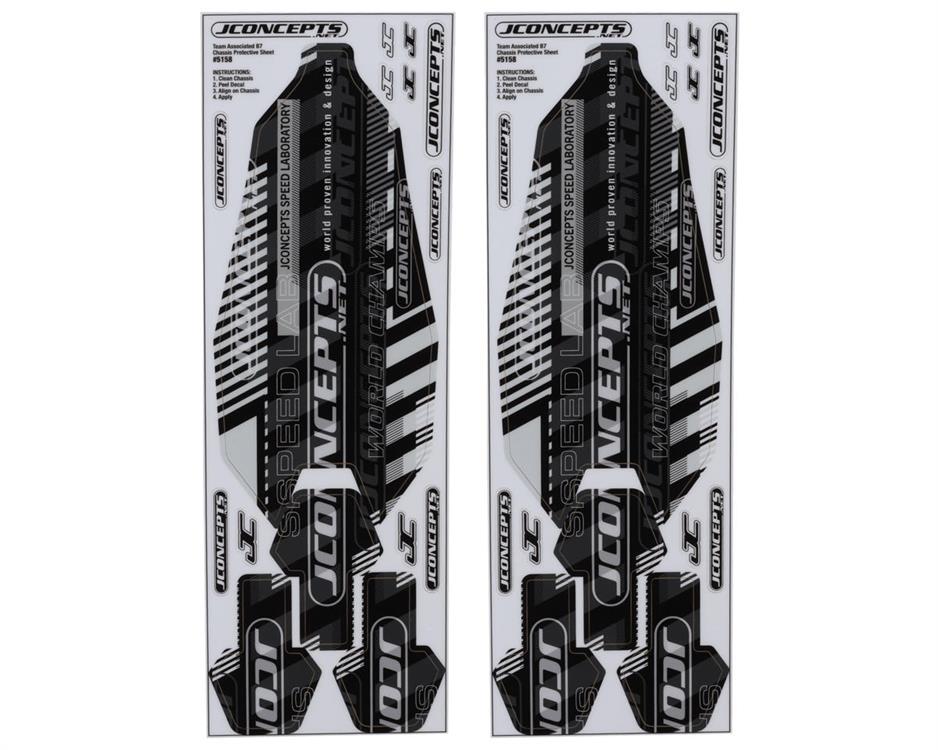 JConcepts RC10B7 Precut Chassis Protective Sheets (2) JConcepts RC10B7 Precut Chassis Protective Sheets (2)