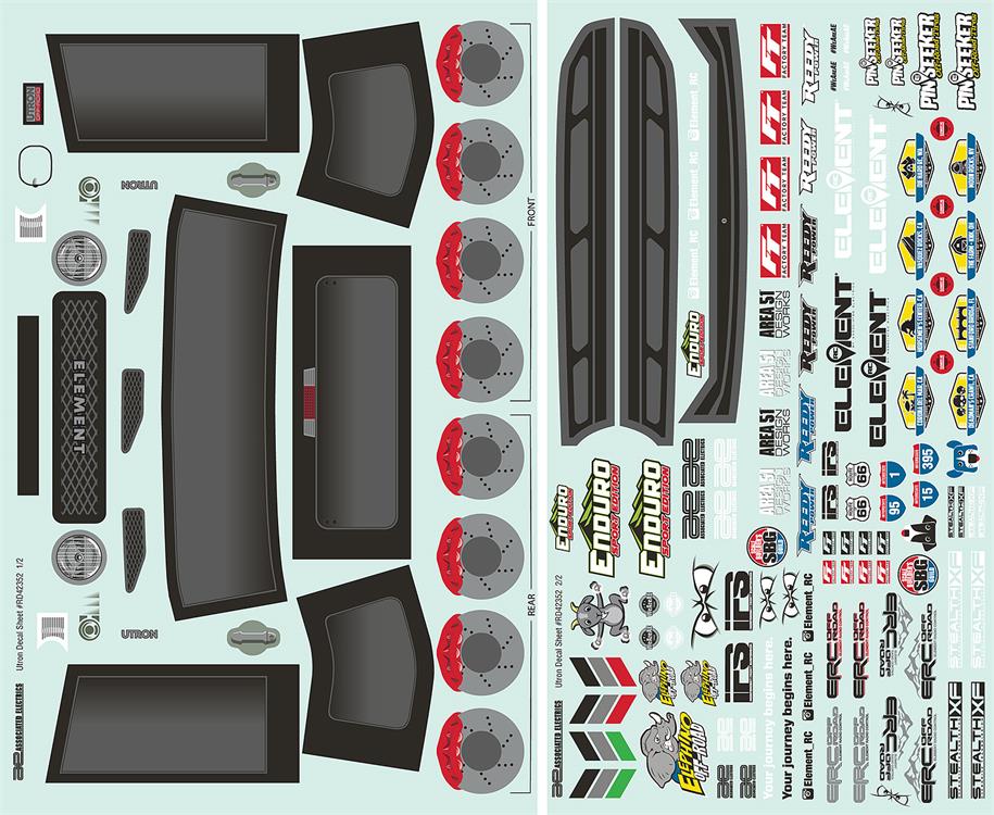 Enduro SE, Utron Body Decal Sheets