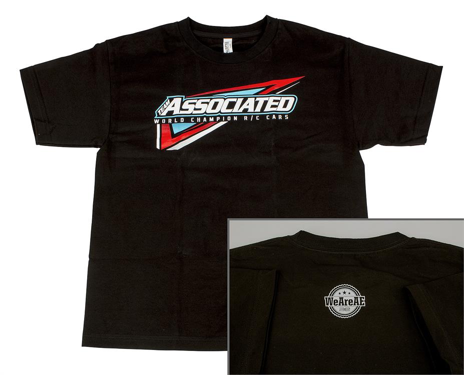 T-shirt, Team Associated, Youth, Tri, svart, L