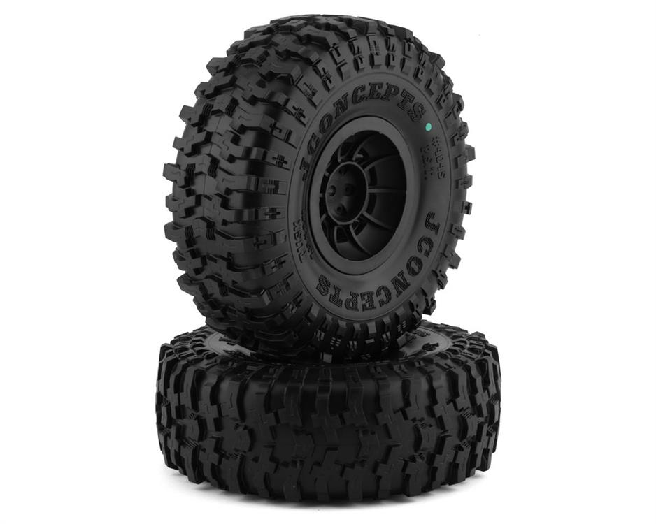 JConcepts Tusk 2.9" Pre-Mounted Tires w/Hazard Wheel (2) (Green)