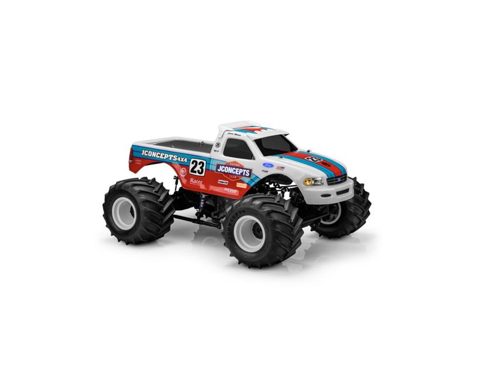 JConcepts 1997 Ford F-150 Monster Truck Body & Visor (Clear) (13.0” Wheelbase)