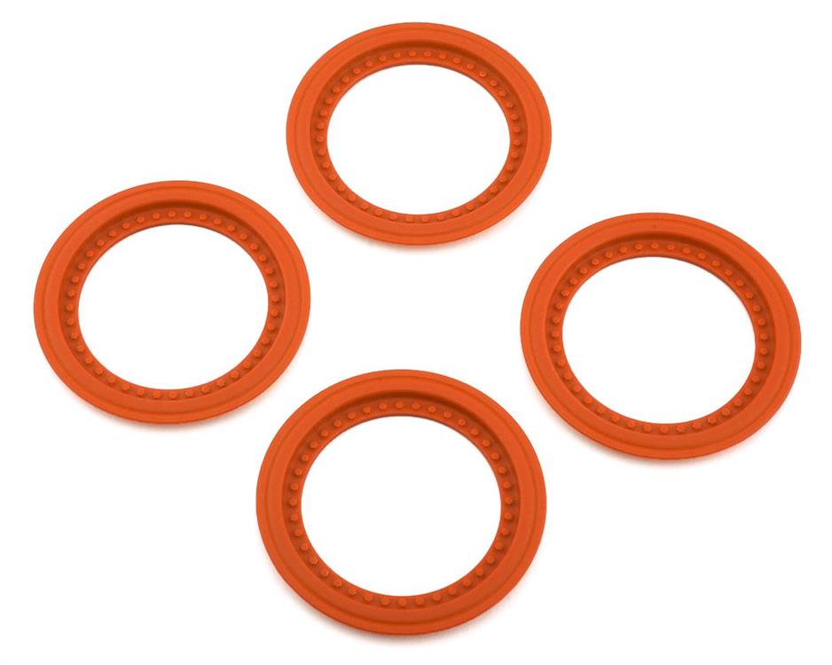 JConcepts Tribute Monster Truck Wheel Mock Beadlock Rings (Orange) (4)