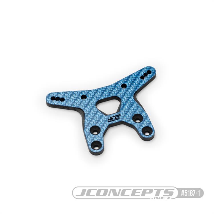 JConcepts Team Associated RC10B7 Carbon Fiber Front Shock Tower (Blue)