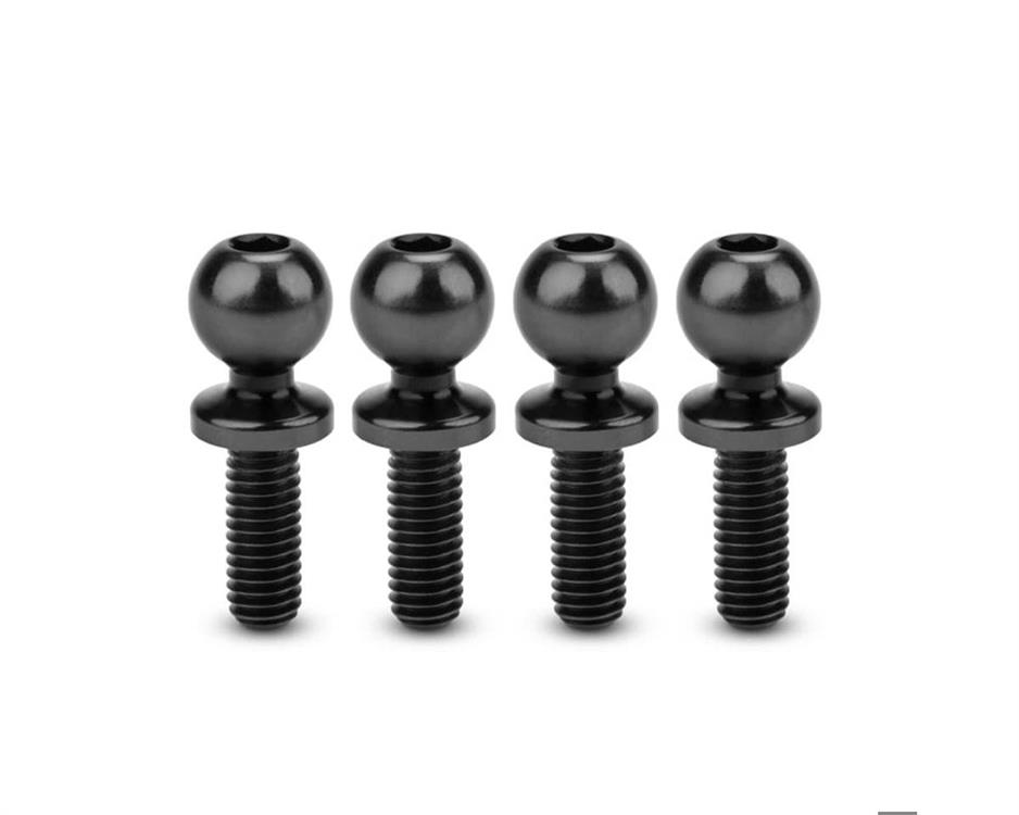 JConcepts 5.5mm Revolved Titanium Ball Studs (Black) (4) (8mm)