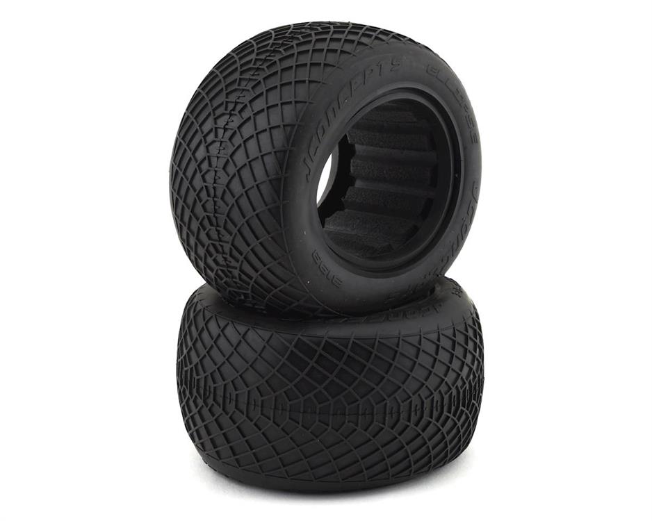 JConcepts Ellipse 2.2" 1/10 Stadium Truck Tires (2) (Aqua A2)