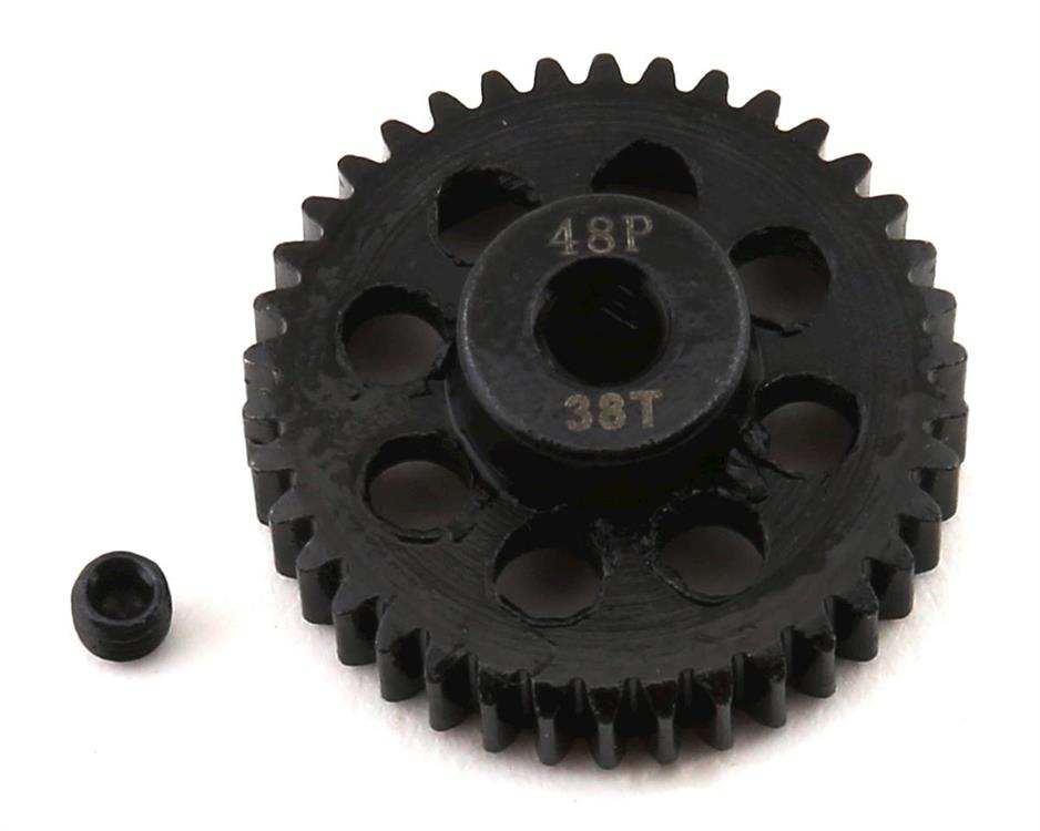 motordrev / pinion, stål (3.17mm hål) (38T) 48P