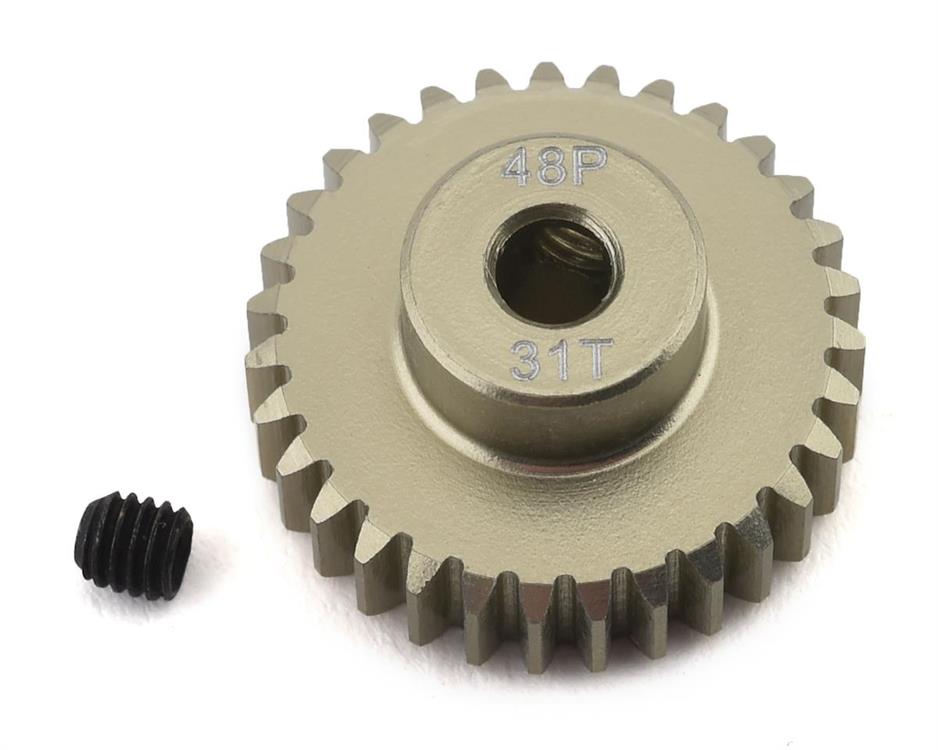 ProTek RC 48P Lightweight Hard Anodized Aluminum Pinion Gear (3.17mm Bore) (31T)