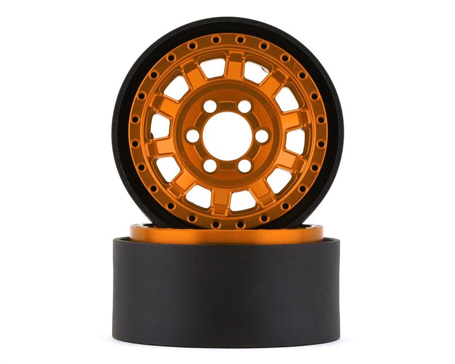 Vanquish Products KMC KM236 Tank 1.9" Beadlock Crawler Wheels (Orange) (2)