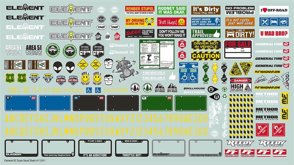 Enduro Scale Decal Sheet