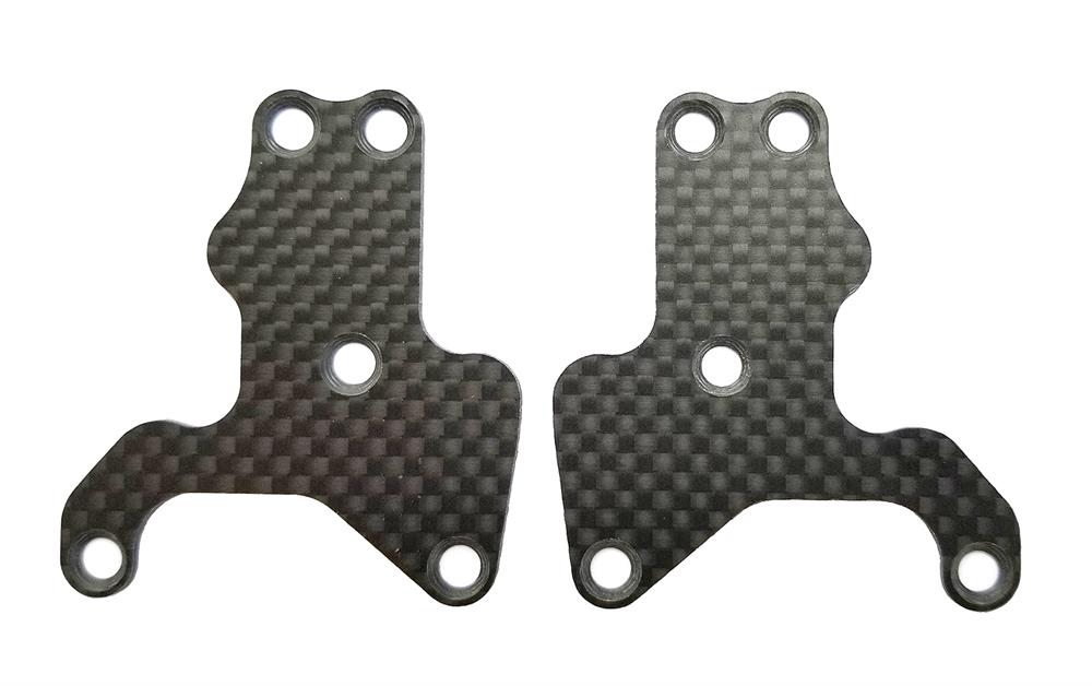 RC8B3.2 FT Front Suspension Arm Inserts, carbon fiber, 1.2mm