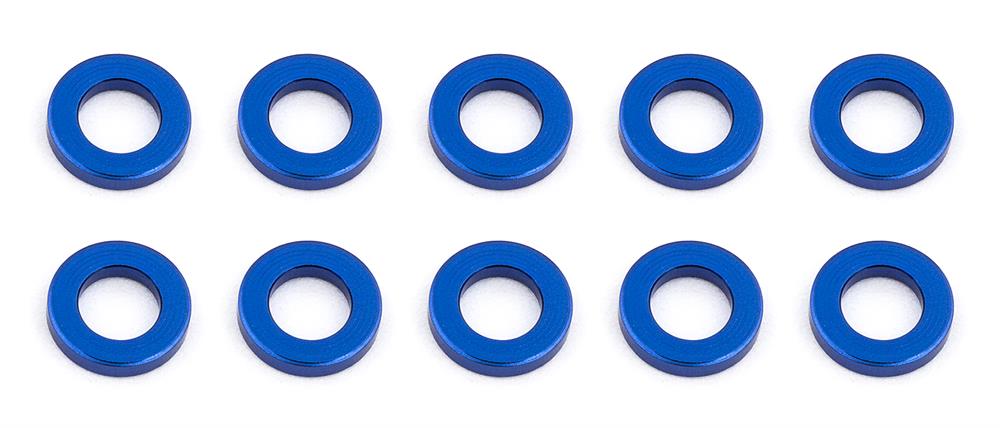 Ballstud Washers, 5.5x3.0x1.0 mm, blue aluminum