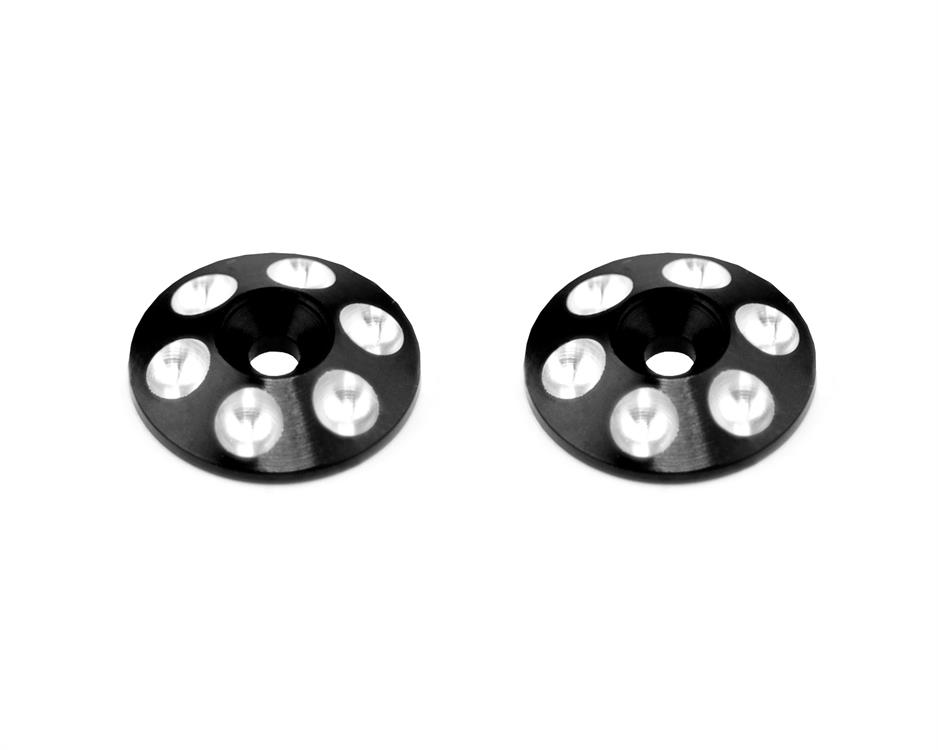 Alu Rear Wing Shims (Black) (2)