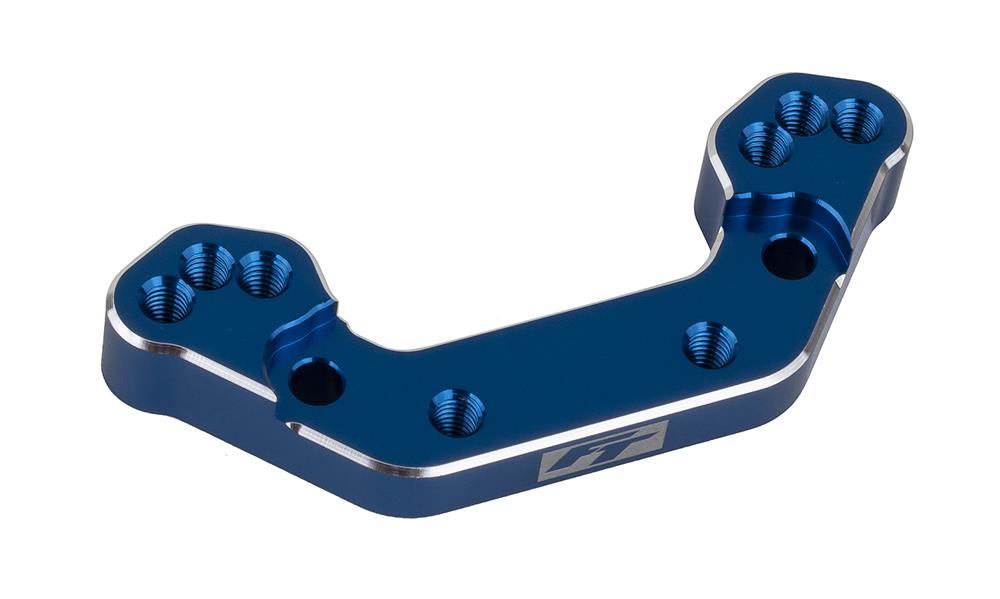 RC10B7 FT Ballstud Mount, +2mm, blue aluminum