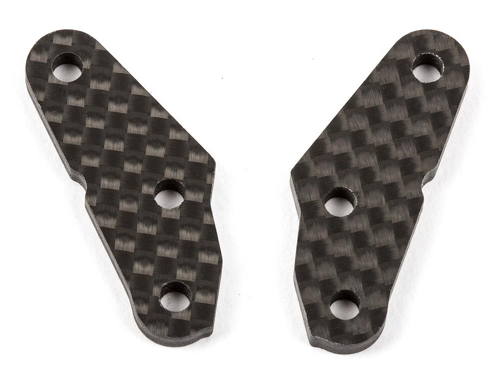 RC8B3 FT Steering Block Arms, +2 deg., carbon fiber