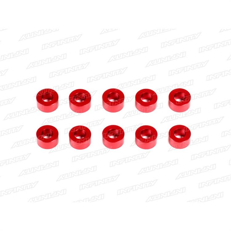 ALUMINUM WASHER 3x6x3.0mm (Red/10pcs)