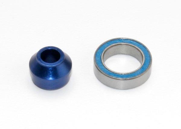 Bearing Adapter Alu Blue with Ball Bearing 10x15x4mm