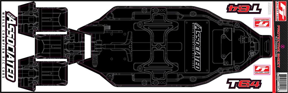 RC10T6.4 FT Chassis Protective Sheet, printed