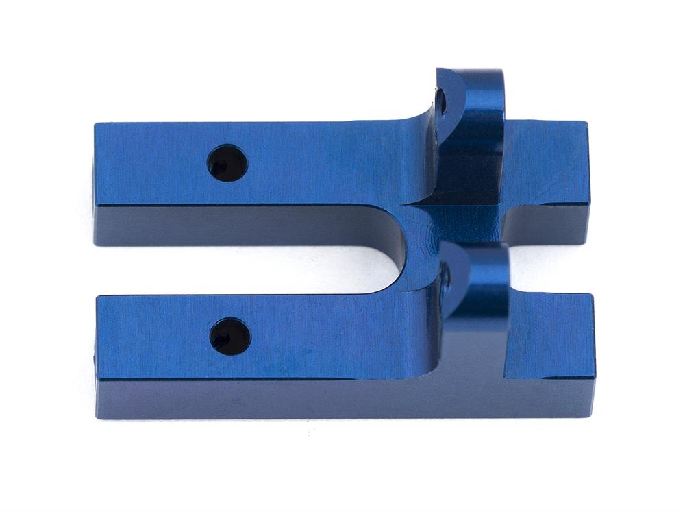 RC10F6 Front Top Plate Bulkhead, blue aluminum