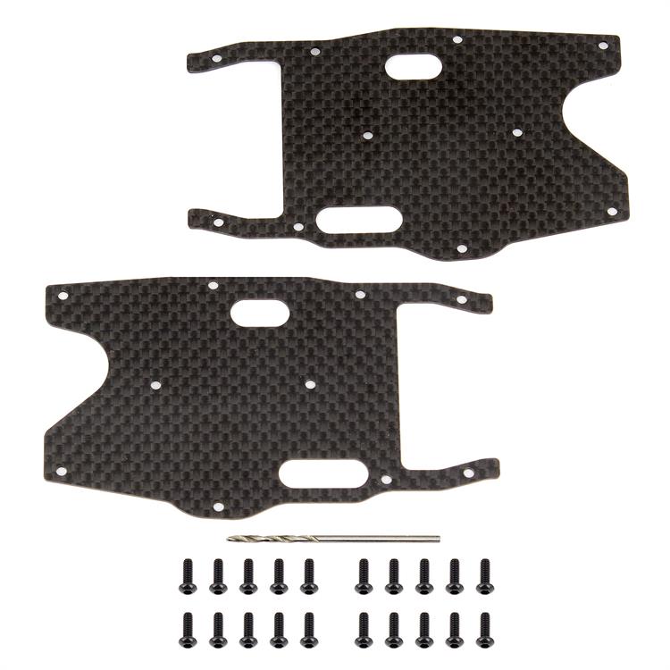 RC8B3.1 FT Graphite Arm Stiffeners, rear