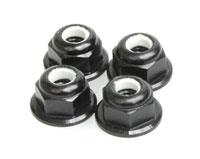 M4 Nyloc Wheel Nut - Black Alloy (pk4)