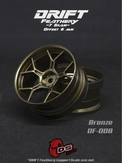 DS Racing / DF-001 / Drift Feathery 5Y Spoke Wheel (2pcs) / Bronze / +6mm offset