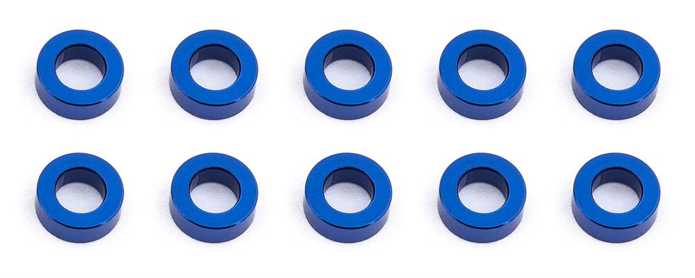 Ballstud Washers, 5.5x3.0x2.0 mm, blue aluminum