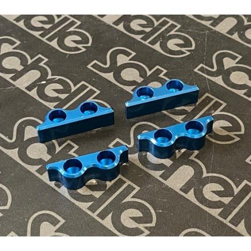 RC8B4e Tall Aluminum Battery Stops, Blue 