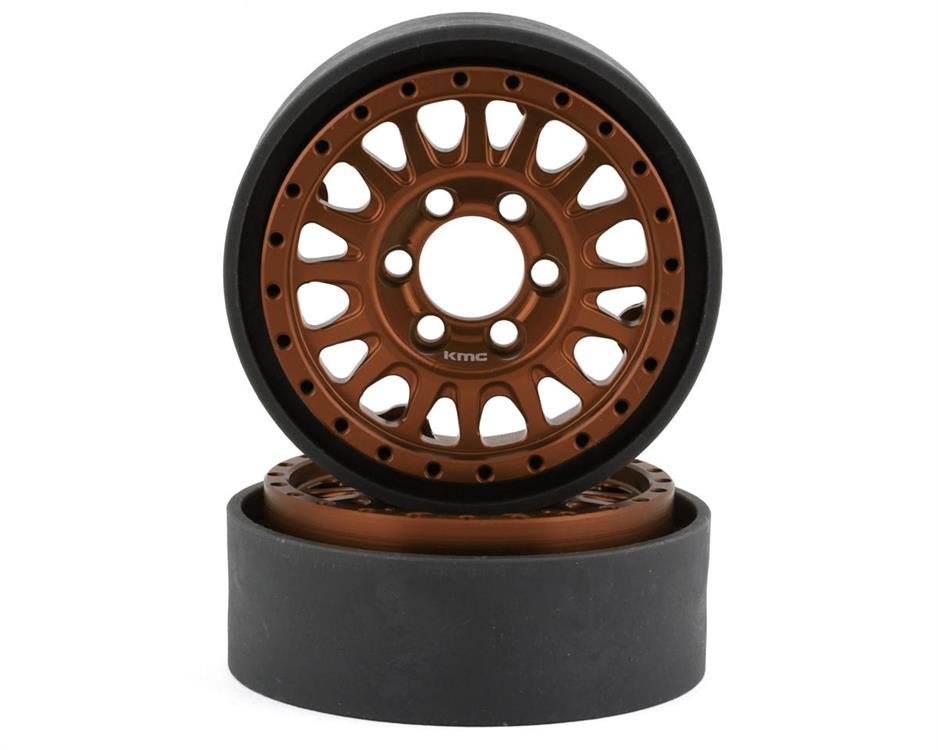 Vanquish Products KMC KM445 Impact 1.9" Beadlock Crawler Wheels (Bronze) (2)