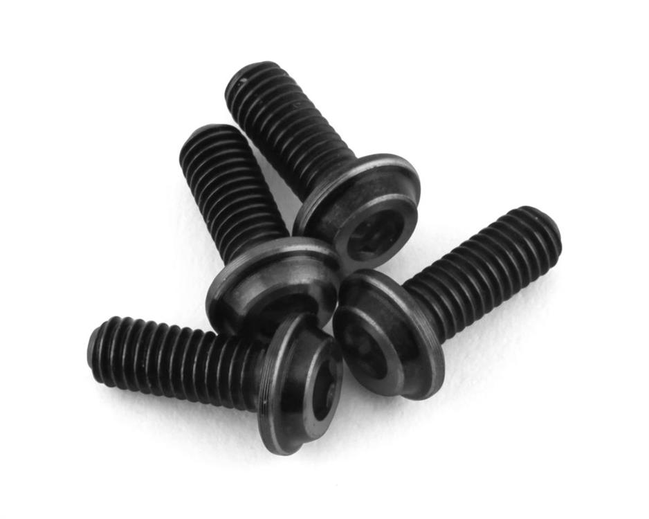 JConcepts 3x8mm "Top Hat" Titanium Screws (Black) (4)