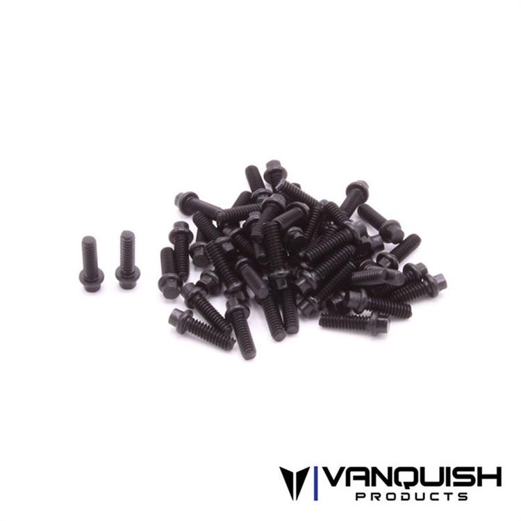 Vanquish Hex Scale Black Wheel Screw Kit