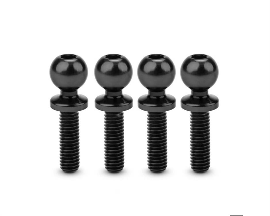 JConcepts 5.5mm Revolved Titanium Ball Studs (Black) (4) (10mm)