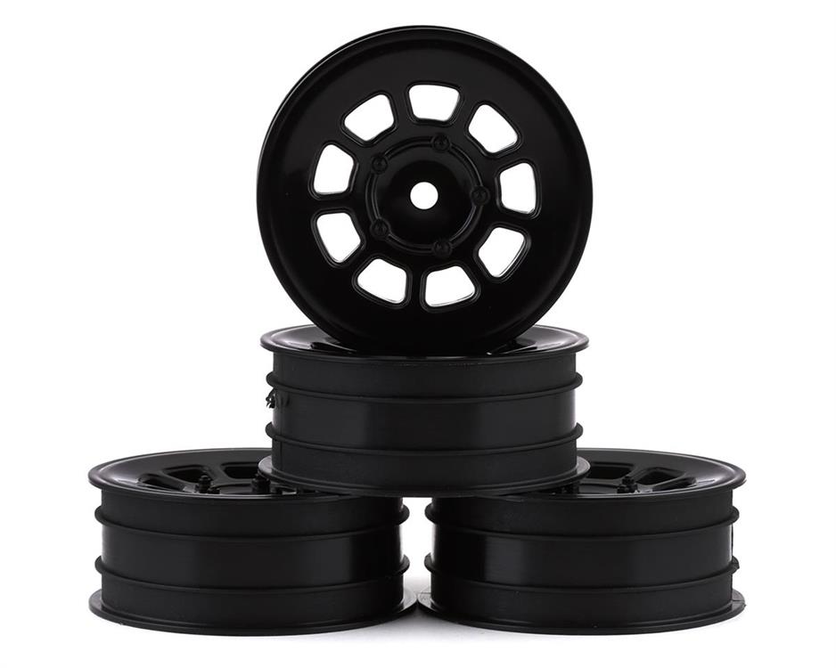 JConcepts 9 Shot 2.2 Dirt Oval Front Wheels (Black) (4) (B6.1/XB2/RB7/YZ2)