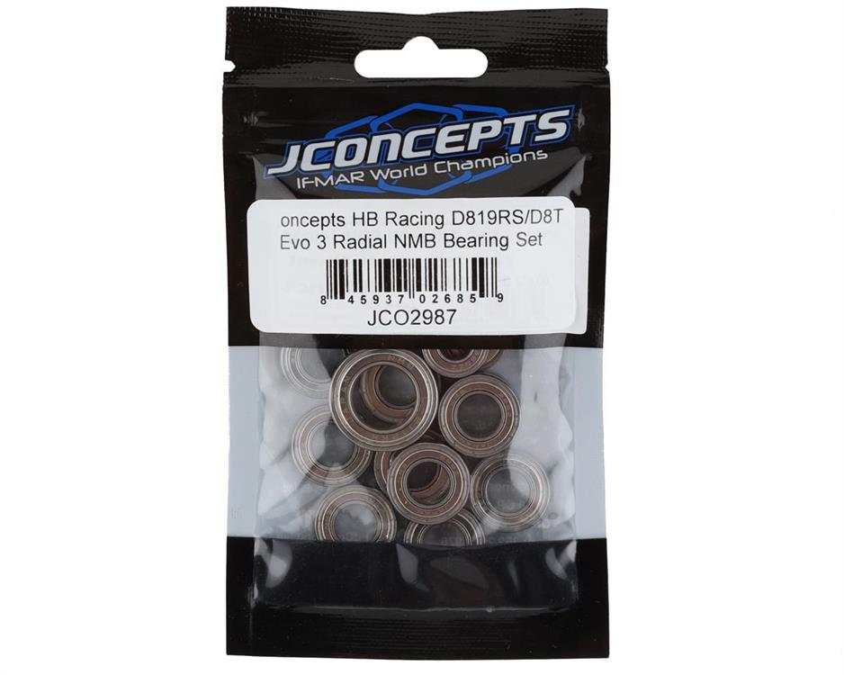 JConcepts HB Racing D819RS/D8T Evo 3 Radial NMB Bearing Set