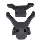 RC10B6 FT Top Plate and Ballstud Mount, carbon
