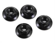 JConcepts 4mm Large Flange Serrated Locking Wheel Nut Set (4) (Black)