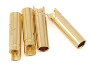 ProTek RC 4.0mm "Super Bullet" Solid Gold Connectors (4 Female)