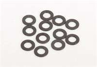 M3 Black Alloy Washers 0.5mm (pk12)