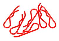 body clip 1/8 - fluorescent red  (6)