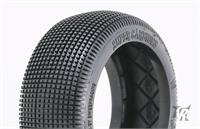 SUPER CARBIDES Blue (Medium) X Pre-glued set 8th Buggy tires/White wheels 4pcs