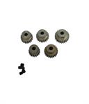 FAST1 Pinion Gear  48P 5-pack, (18T, 20T, 21T, 22T, 24T)  för 1:10, 3,175mm shaft (7075 hard）