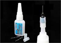 EXP Tire glue(0.6oz,Fast type 5-7sec) w/ two stainless extension nozzles and silicone tubes