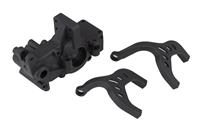RC10B6.1 FT Laydown Gearbox and Chassis Braces, carbon
