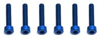 FT Screws, Blue Aluminum M3x16 mm SHCS