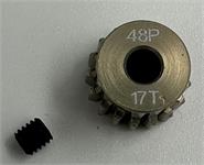motordrev / pinion,  48P 17T, för 1:10, 3,175mm axel (7075 hard）