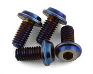 JConcepts 3x6mm "Top Hat" Titanium Screws (Blue) (4)