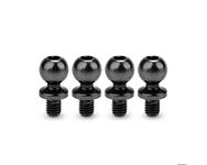 JConcepts 5.5mm Revolved Titanium Ball Studs (Black) (4) (4mm)