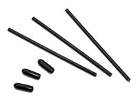 INFINITY SHORT ANTENNA PIPE SET (80mm/3pcs/Black)